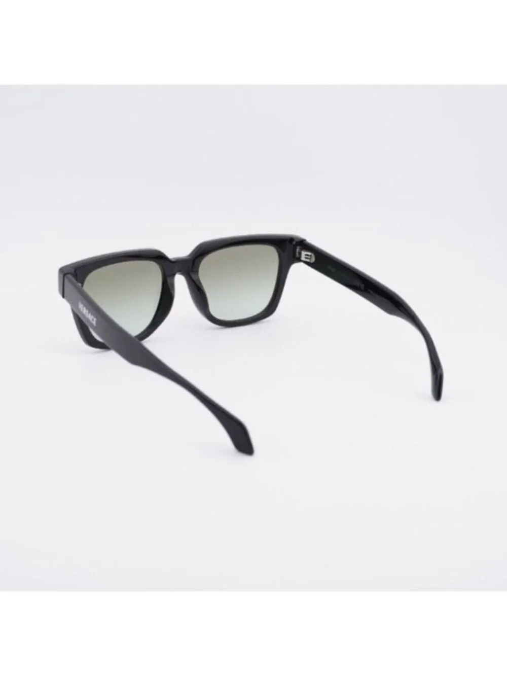 Versace VE4510U GB1/8E Sunglasses Black Square Frame, Green Lenses